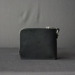 【当店限定品】 GUIDI オイルホース 二つ折り財布 （BLACK） ウォレット