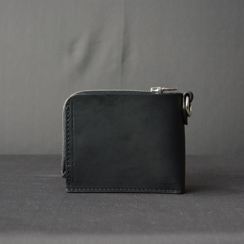 【当店限定品】 GUIDI オイルホース 二つ折り財布 （BLACK） ウォレット