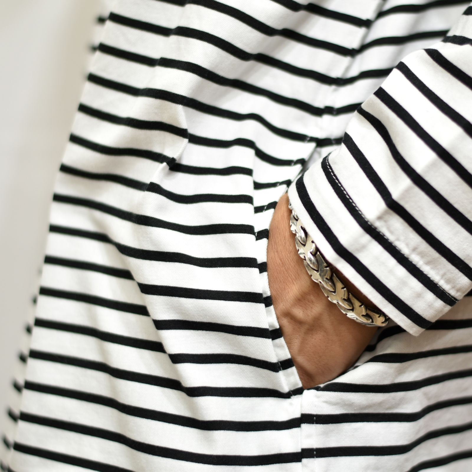 Border L/S Denim T-SH
