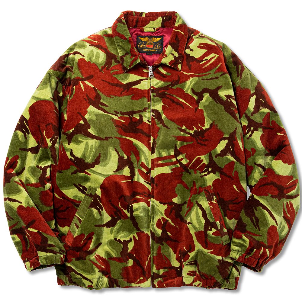 CALEE - British camouflage pattern corduroy harrington jacket