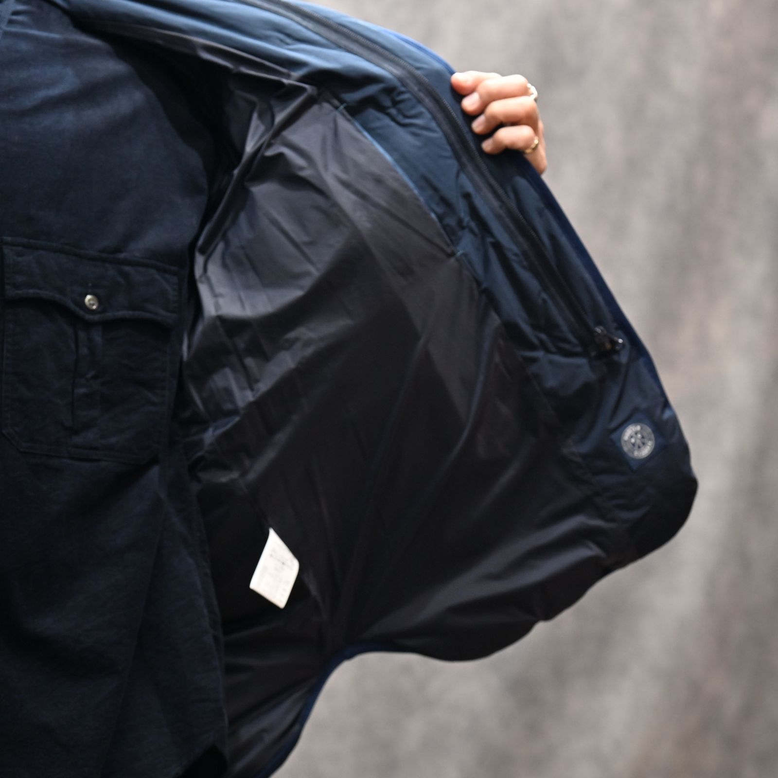 WEATHER CHINESE DOWN JACKET （NAVY）｜チャイナ ダウンジャケット （ネイビー） PC-026-2441-41