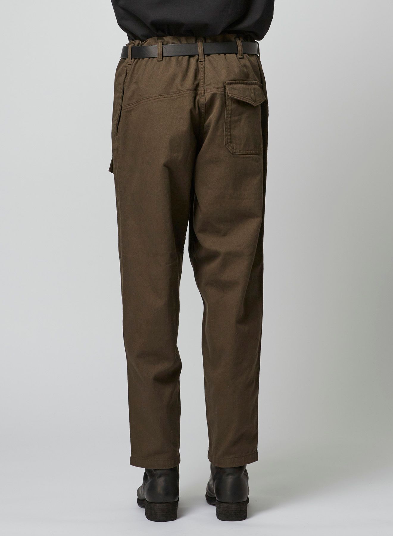 J-NO TUCK W STRING WORK P (BROWN)