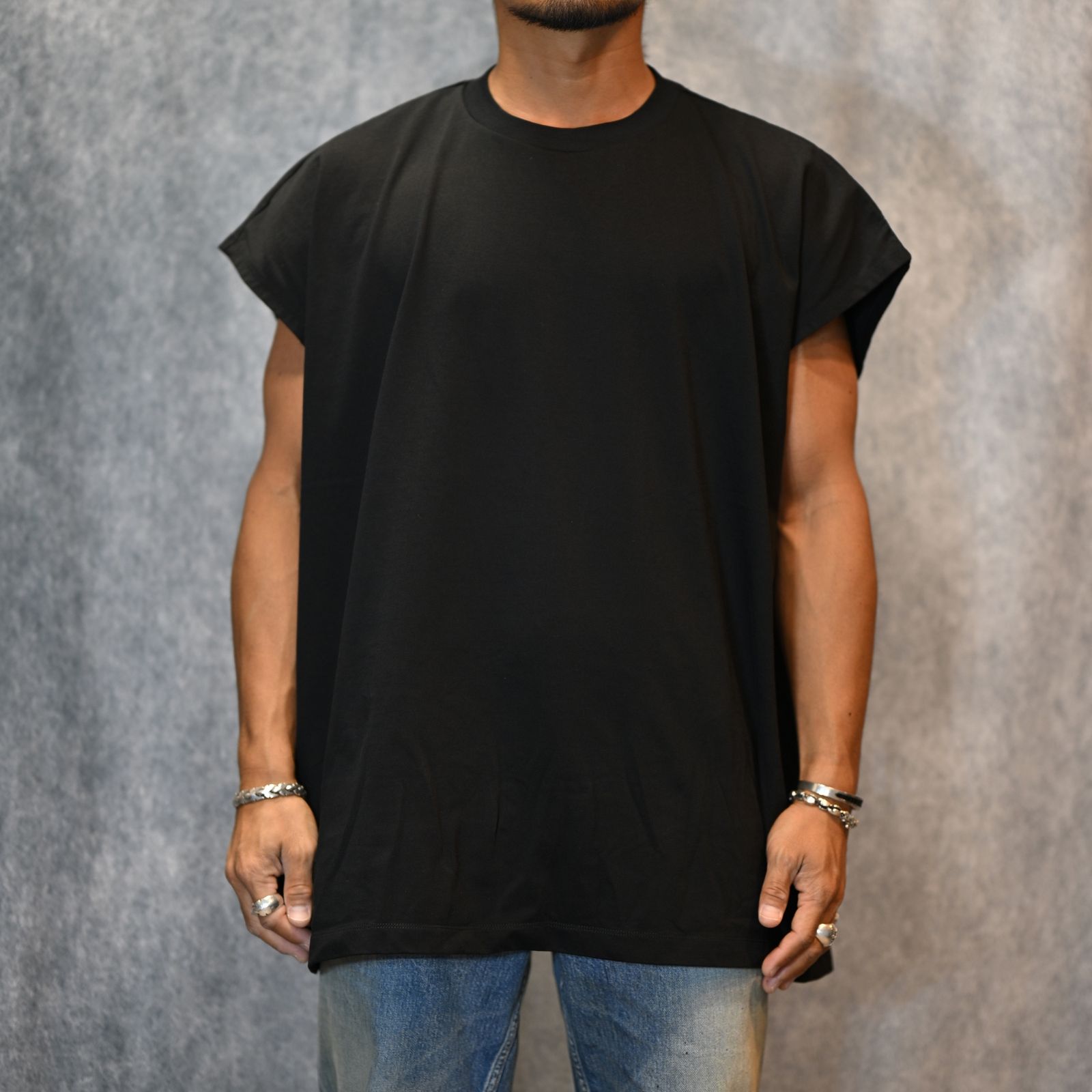 MINEDENIM - Big Nosleeve T-SH （BLACK） / ビック