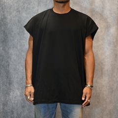 Big Nosleeve T-SH （BLACK） / ビック ノースリーブ Tシャツ （ブラック） 2505-4006