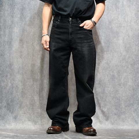 × YUKI TANAKA Wide Straight Pants （BLK） ワイドストレート デニムパンツ （ブラック）｜YT-MND-06