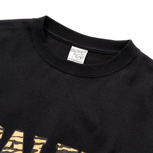 Tiger pattern CALEE logo L/S t-shirt