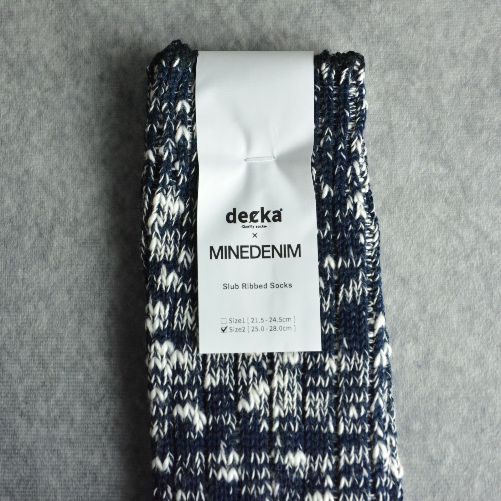 decka* MINEDENIM Melange Rib SOX （DNY） /  リブソックス （ダークネイビー）