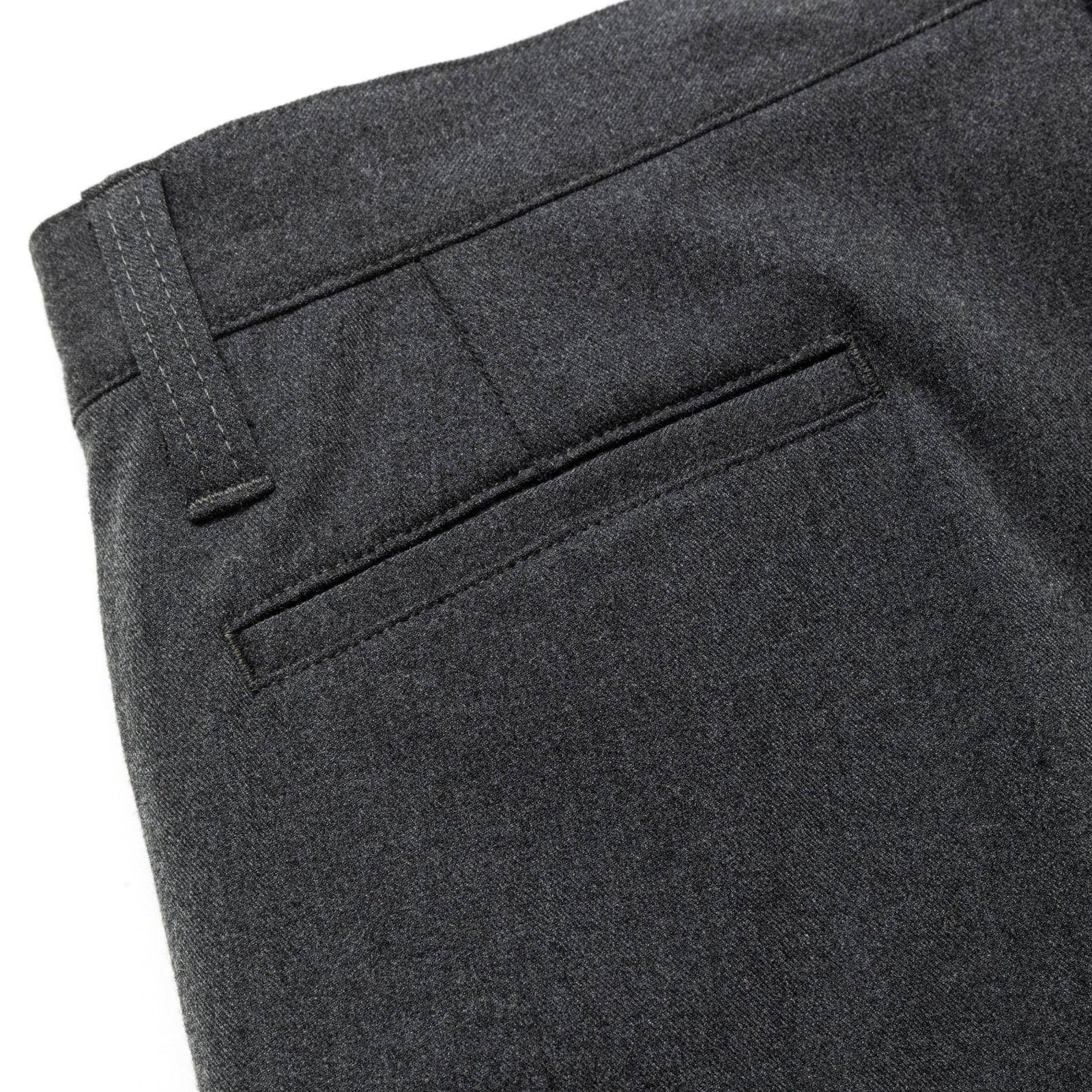 THERMOLITE TWILL TUCK WIDE SLACKS (CHARCOAL) / サーモライト ツイル 1タック ワイドスラックス