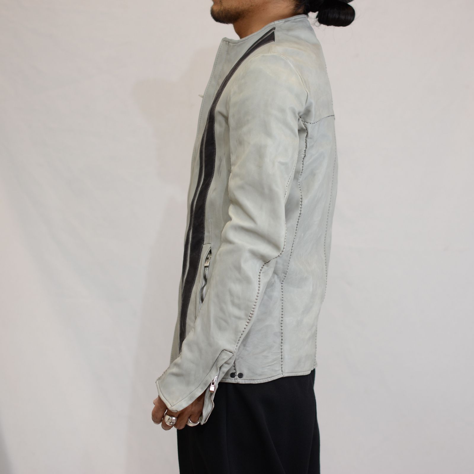 HORSE LEATHER NO COLLAR MOTO LINED DRT-1/S