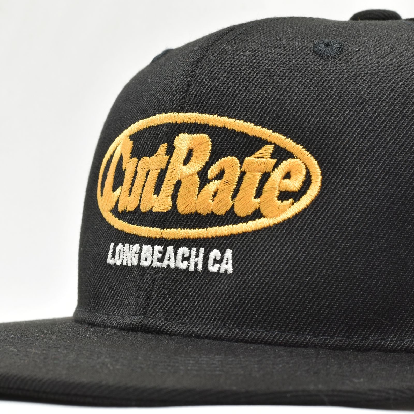 CUTRATE LOGO EMBROIDERY CAP  (BLACK/YELLOW)