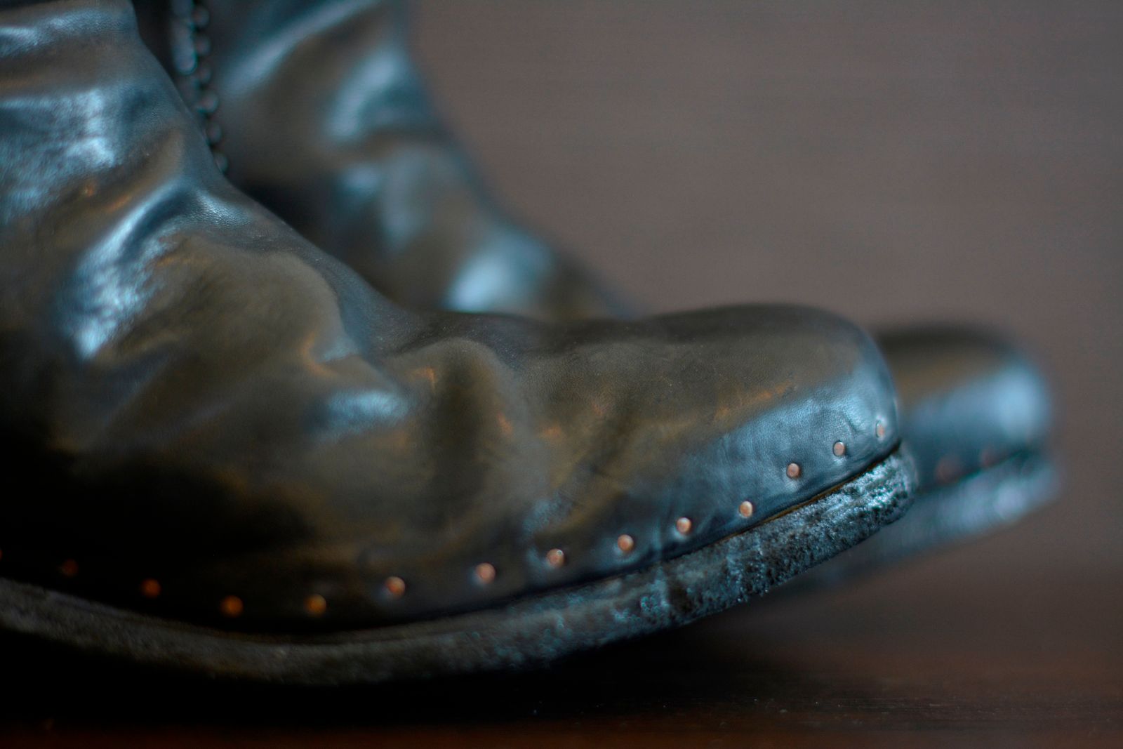 HORSE BACK ZIP PECOS W/NAILS LINED LEATHER SOLES PIECE DYED