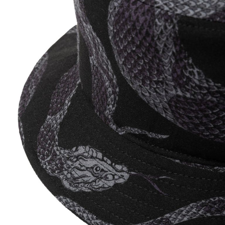 CALEE - R/P ALLOVER SNAKE PATTERN BUCKET HAT ＜LIMITED＞ (BLACK 