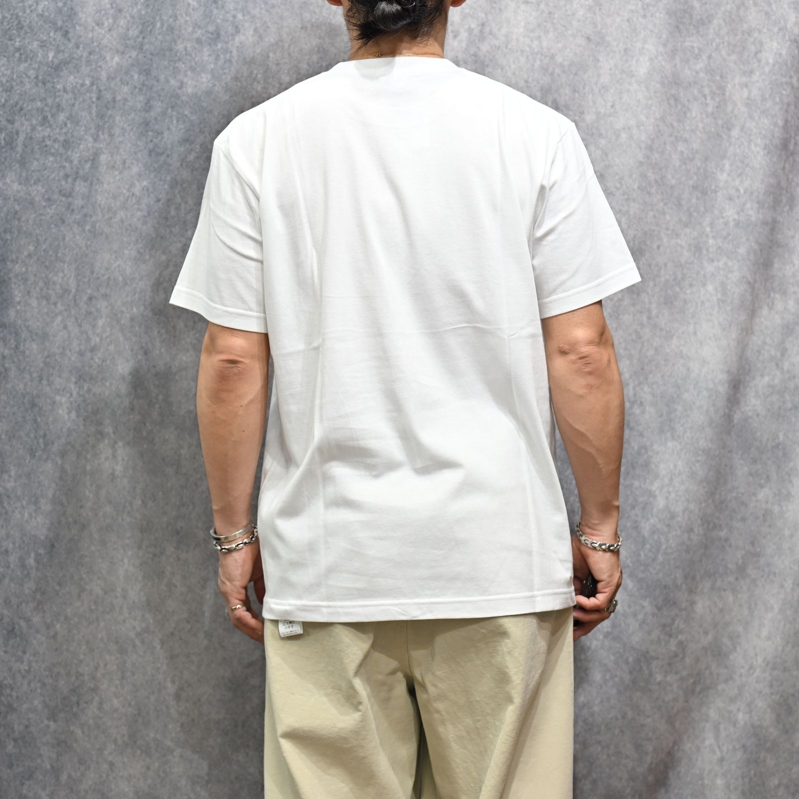 Y1935 FAKE POCKET TEE （WHITE）｜ フェイクポケット プリント Tシャツ （ホワイト） 602-261-16