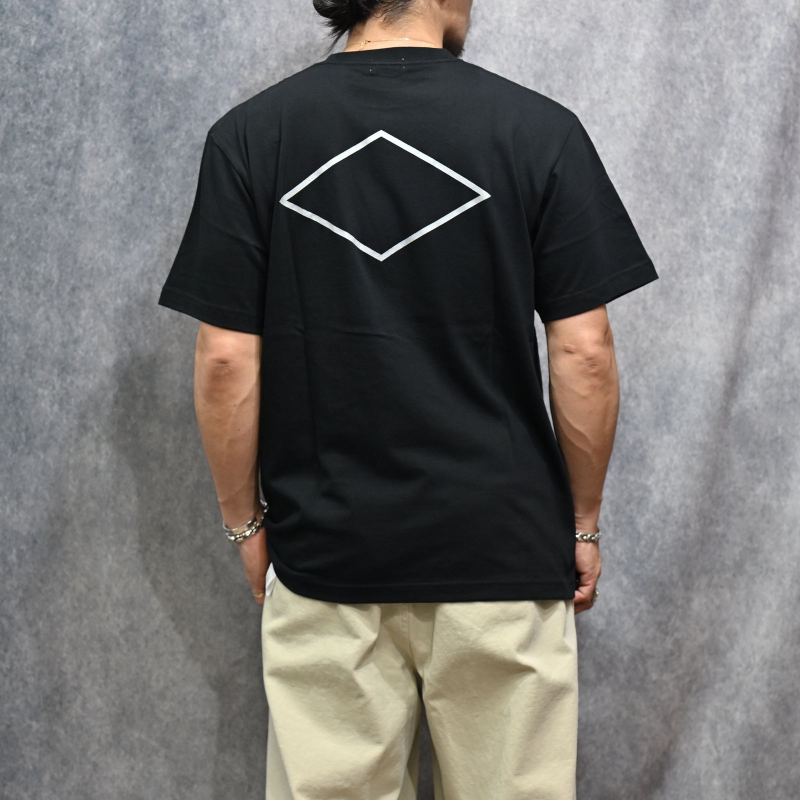 DIAMOND BACK TEE （BLACK）｜ダイアモンド プリント Tシャツ （ブラック） 602-261-17