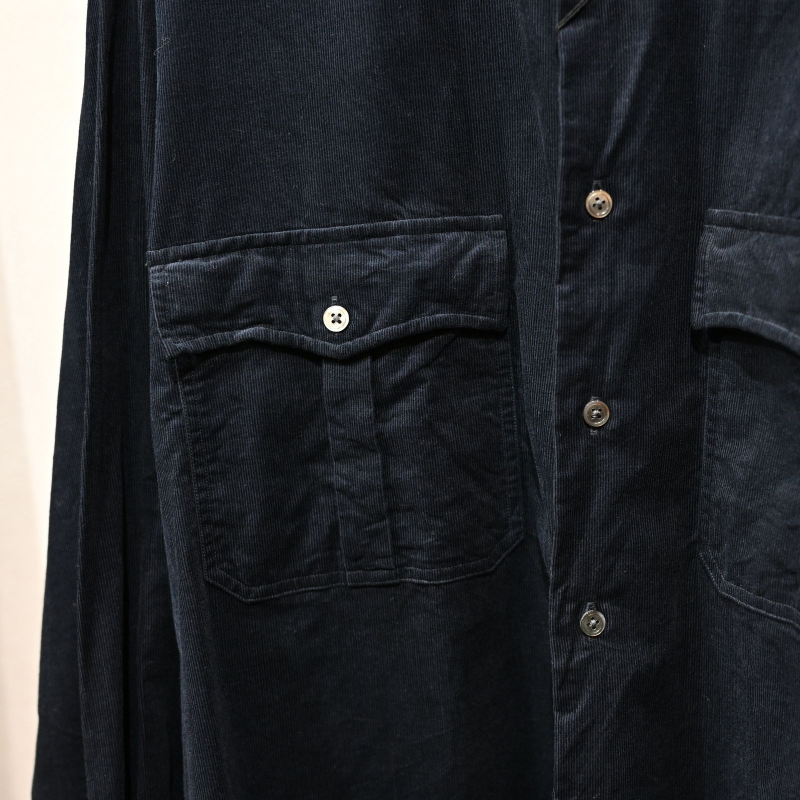 ROLL UP ORGANIC CORDUROY SHIRT (NAVY)|コーデュロイシャツ (ネイビー) PC-016-3685-41