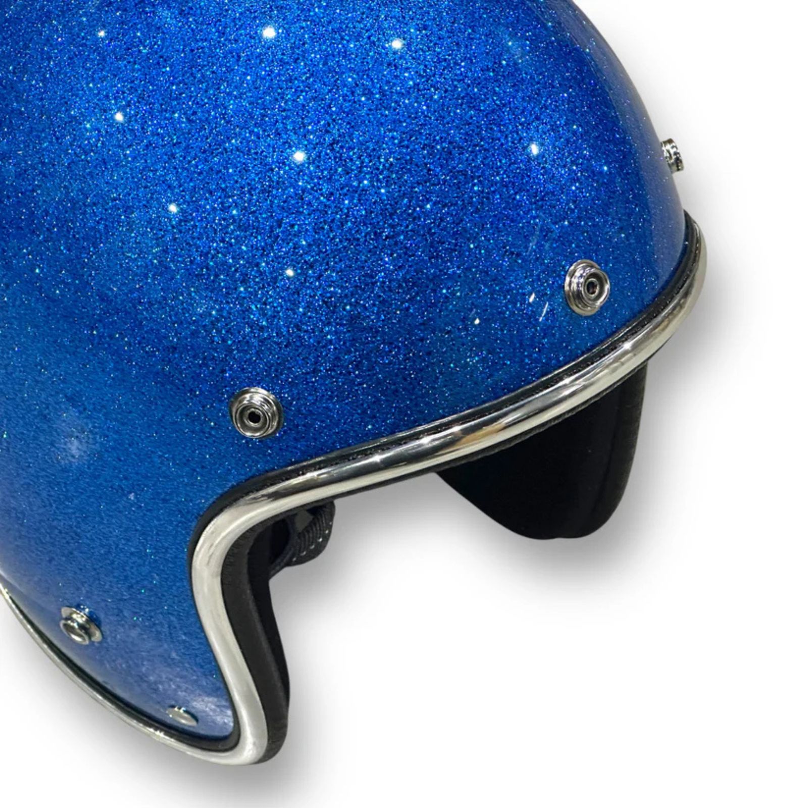 【Sサイズ｜即日発送】 | GLITTER 3/4 HELMET (BLUE) | グリッターヘルメット