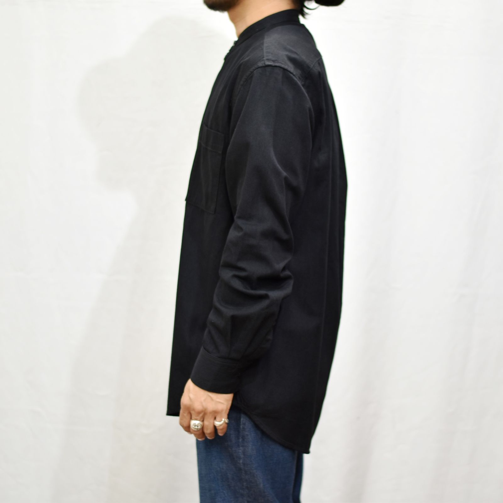 Band Collar OG. Denim Long SH (BLK)