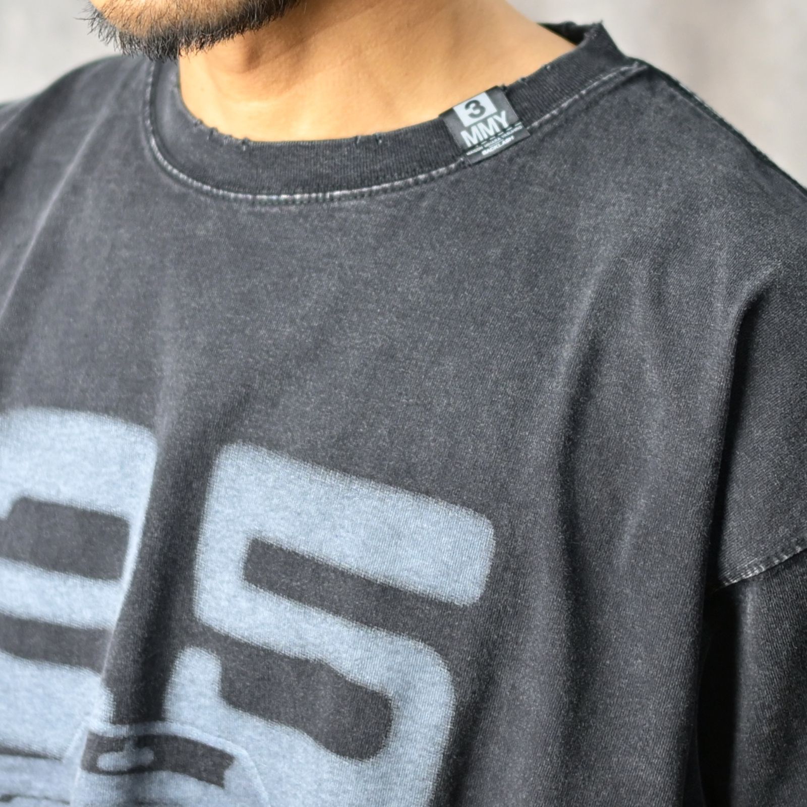 ［25周年記念］ × Maison MIHARA YOSUHIRO 硫化染めTシャツ （BLACK / ブラック） MB-25-SH-03C