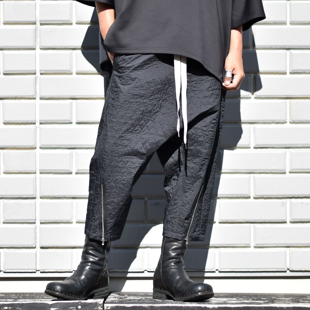 quilting passive pants (BLACK) / キルティング パッシブ パンツ