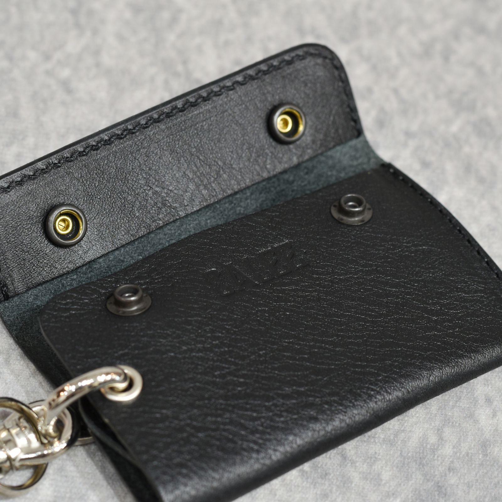 CALEE - STUDS LEATHER KEY CASE (BLACK)｜スタッズ レザー キーケース