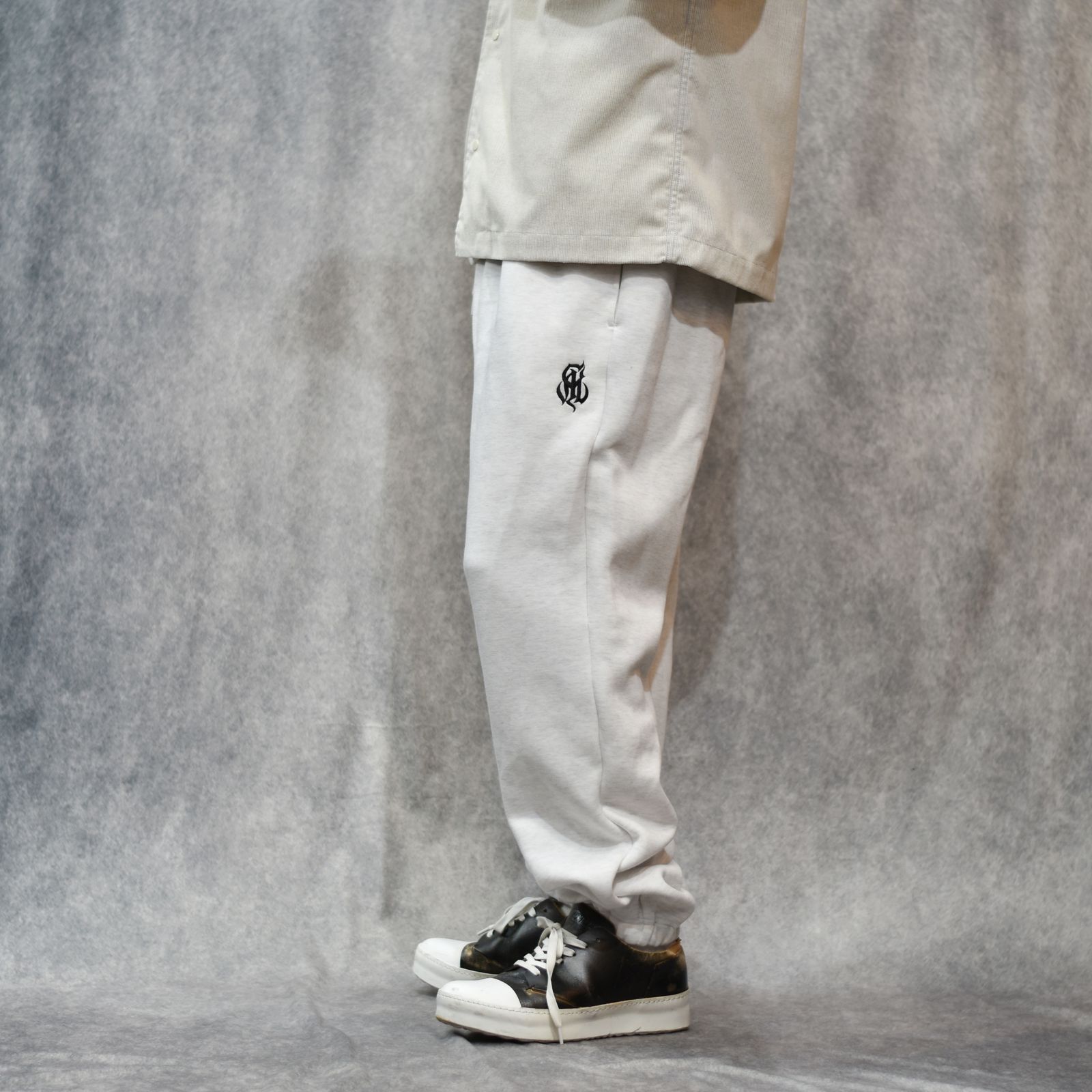 HIGH GAUGE DOUBLE KNIT SWEAT RELAX PANTS (MIX GRAY)｜ダンボールニットスウェットパンツ｜CL-25AW020