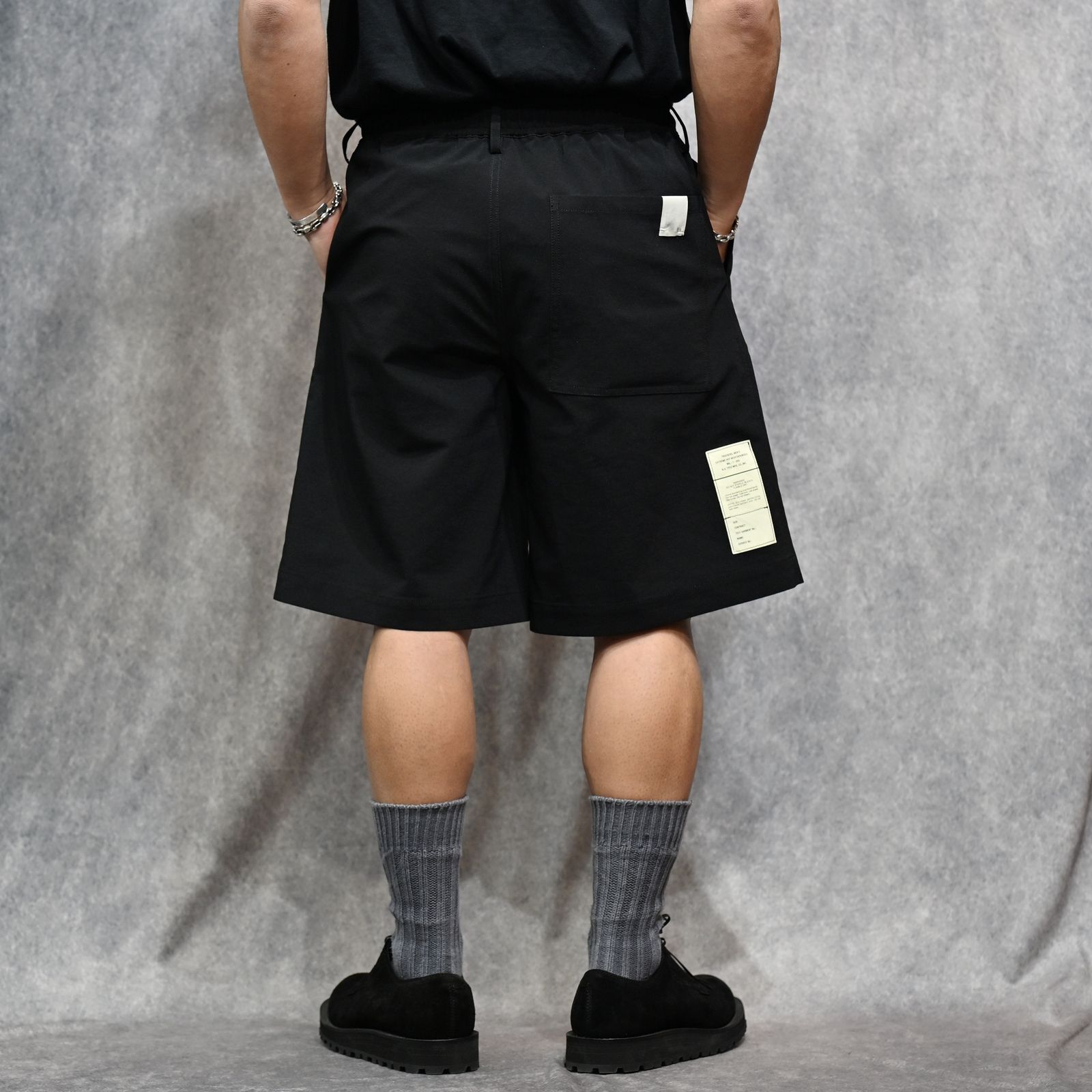 TUCK HALF PANTS （BLACK / ブラック）｜タック ハーフパンツ｜9261-CP54-002