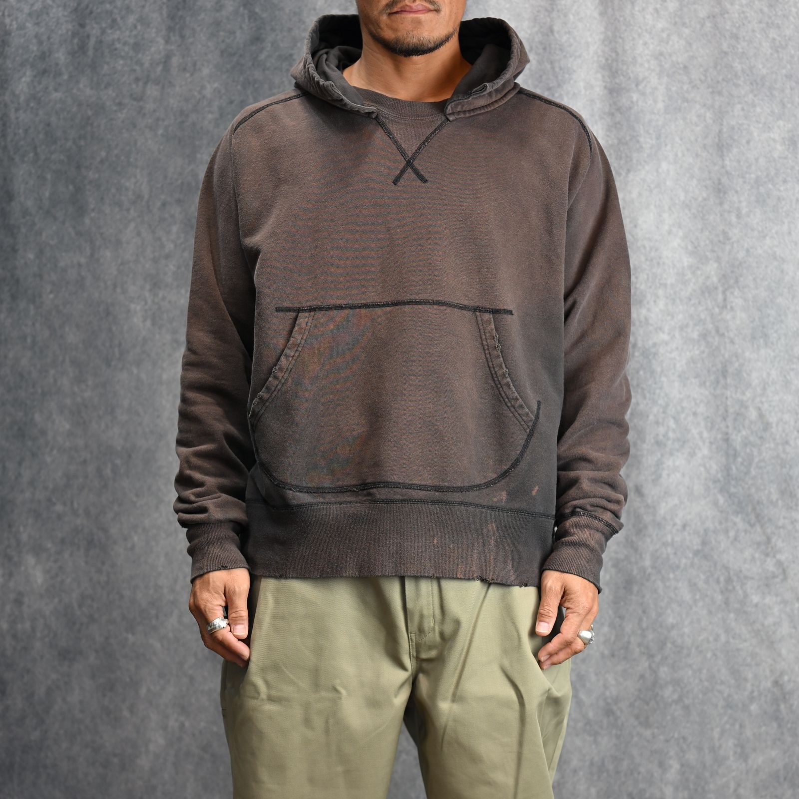 W-V AFTER HOODIE (BLACK / ブラック) パーカー フーディー 2401002M