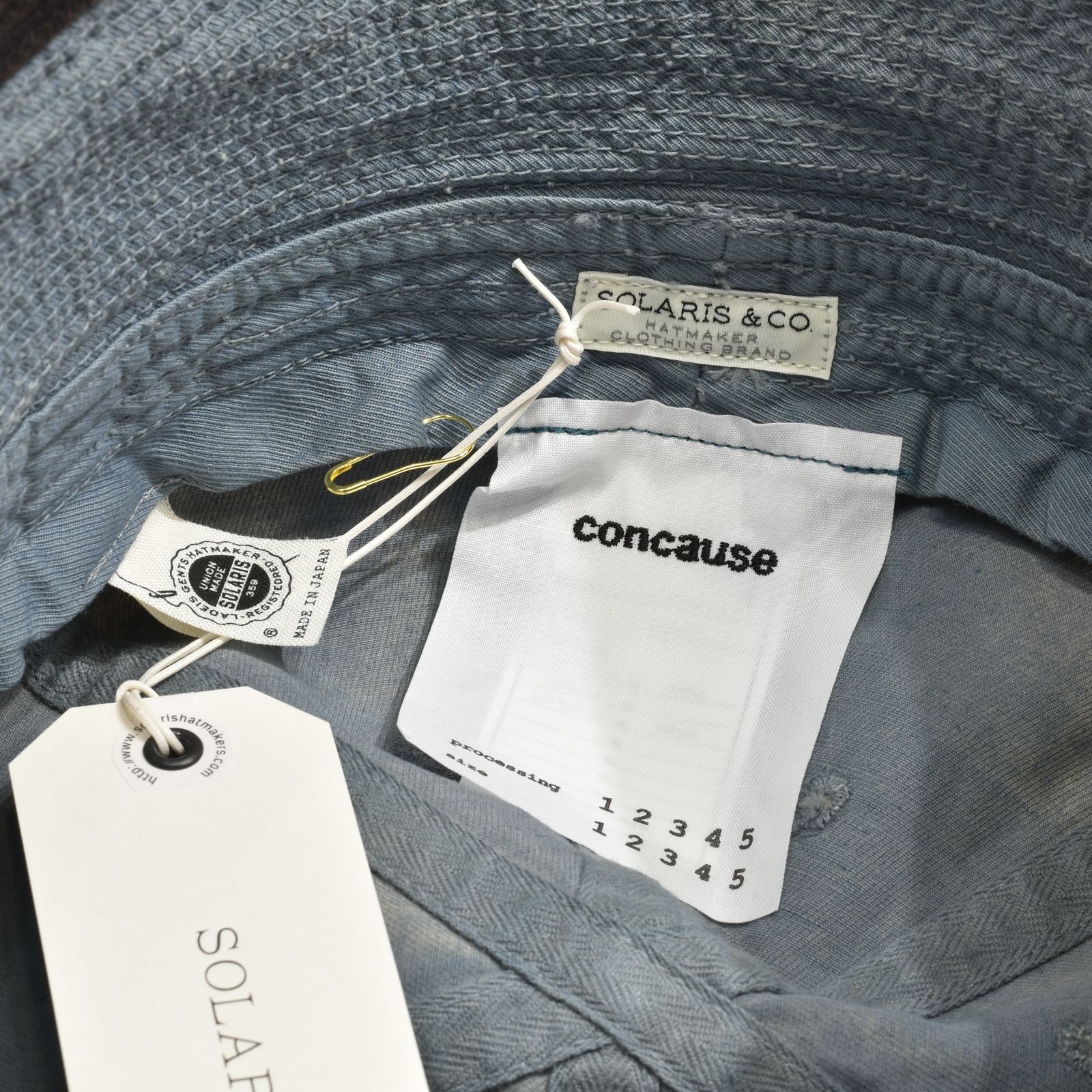 × CONCAUSE Fade Sailor Hat "CONSHEPHERD" (ICE BLUE)｜× コンコース セーラーハット｜Z01001