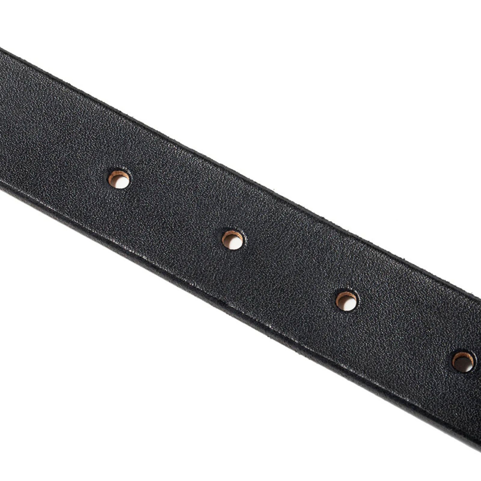 PLANE LEATHER NARROW BELT (BLACK)｜プレーン レザー ナロー ロングベルト｜CL-25AW021LE