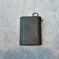 GUIDI カーフ 三つ折りウォレット （BLACK）｜345-38