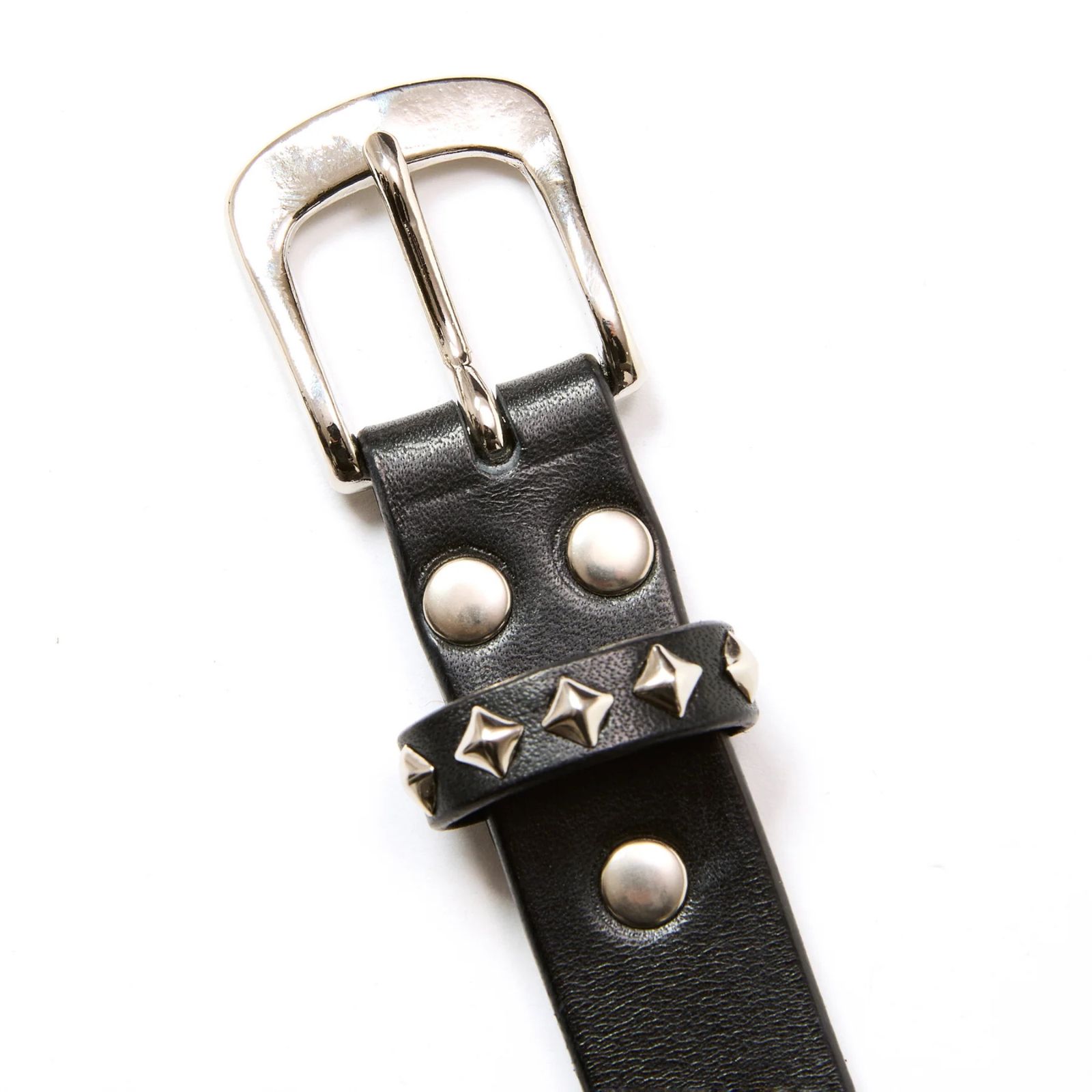 STUDS LEATHER NARROW LONG BELT (BLACK)｜スタッズ レザー ナロー ロングベルト｜CL-25AW004LE