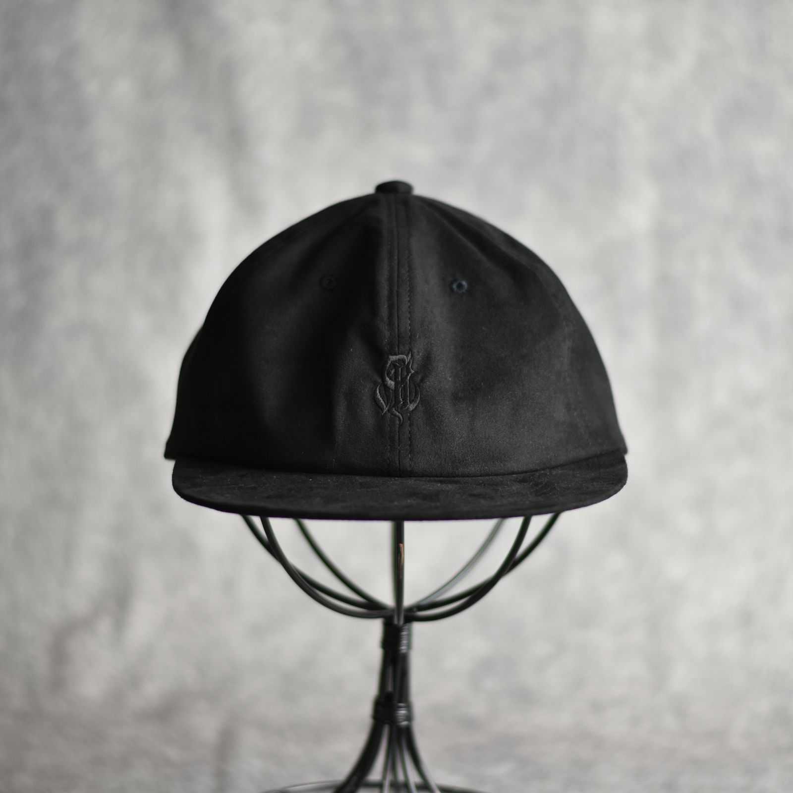 FAUX SUEDE CAP (BLACK) / フェイクスエード浅型キャップ