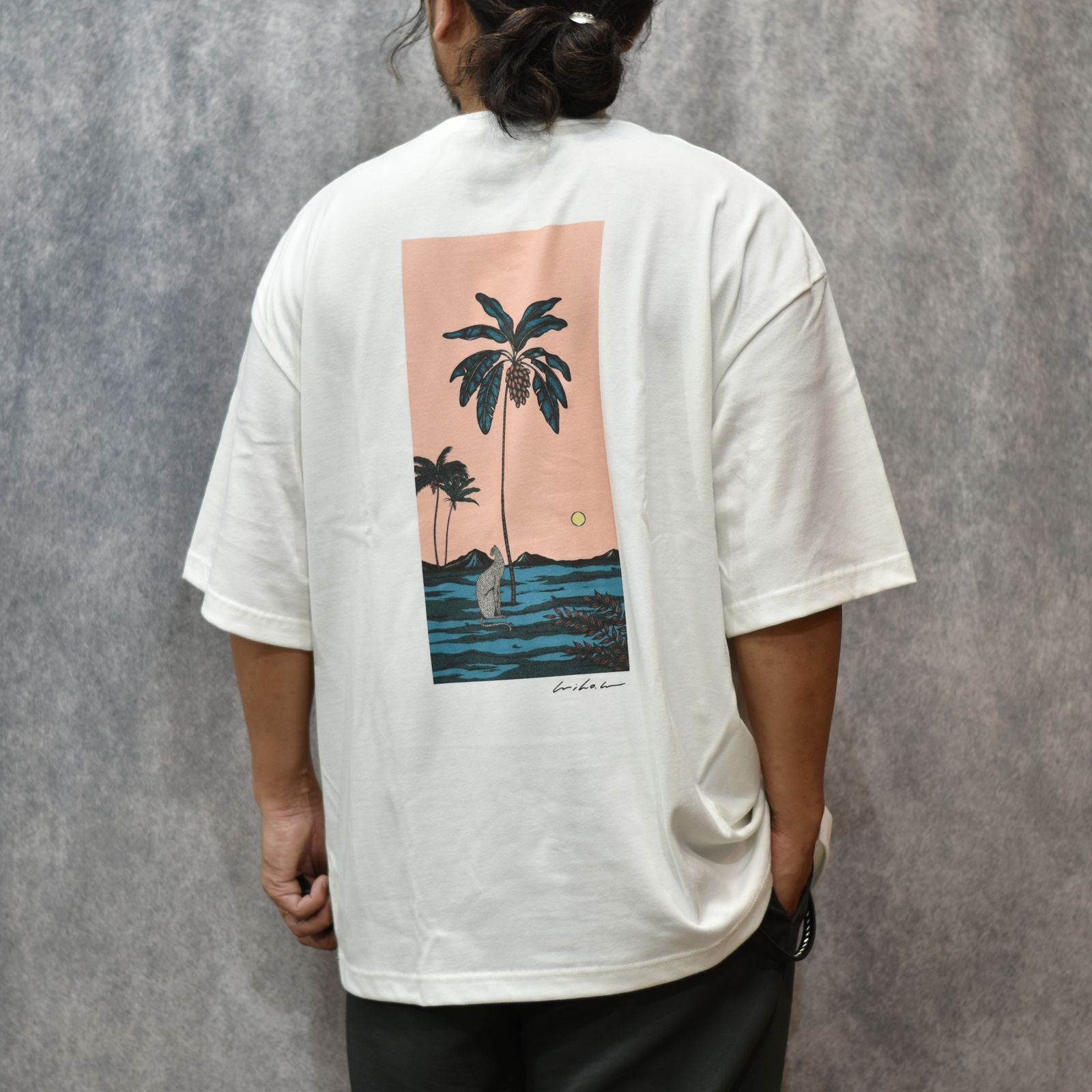 × MIHO MURAKAMI DROP SHOULDER PRINT TEE (WHITE / C) / × 村上実帆 プリントTシャツ