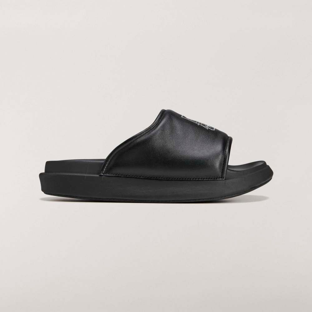 Y-3 SLIDE （BLACK） / ロゴ シャワーサンダル （ブラック）｜KI4033
