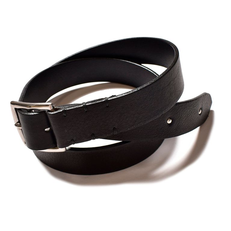 MINEDENIM - Rusty Calf Leather Belt （BLK） / レザーベルト