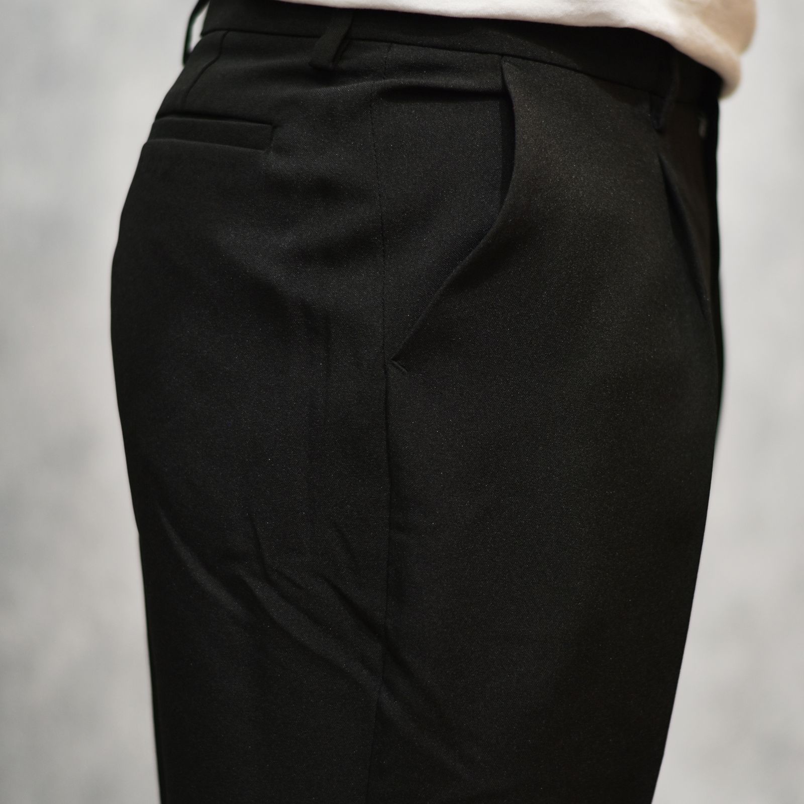VINTAGE TYPE CROPPED SLACKS (BLACK)｜クロップド スラックス｜CL-26SS055
