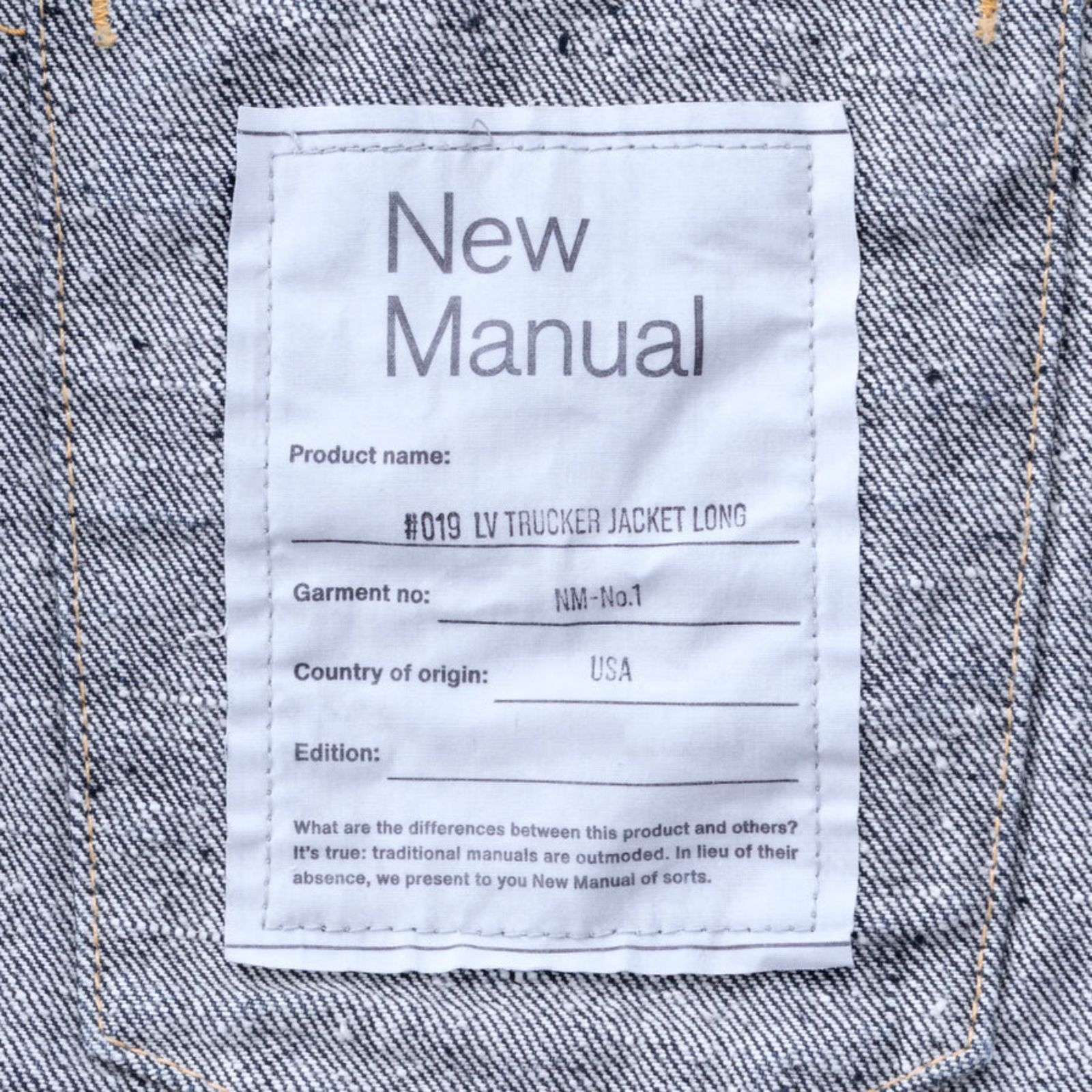 #019 LV TRACKER JACKET LONG ONE-WASHED （INDIGO） / デニムジャケット Gジャン （インディゴ）