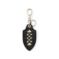 STUDS LEATHER KEY RING ＜TYPE A＞ (BLACK)｜キーリング・キーホルダー｜CL-26SS005LE