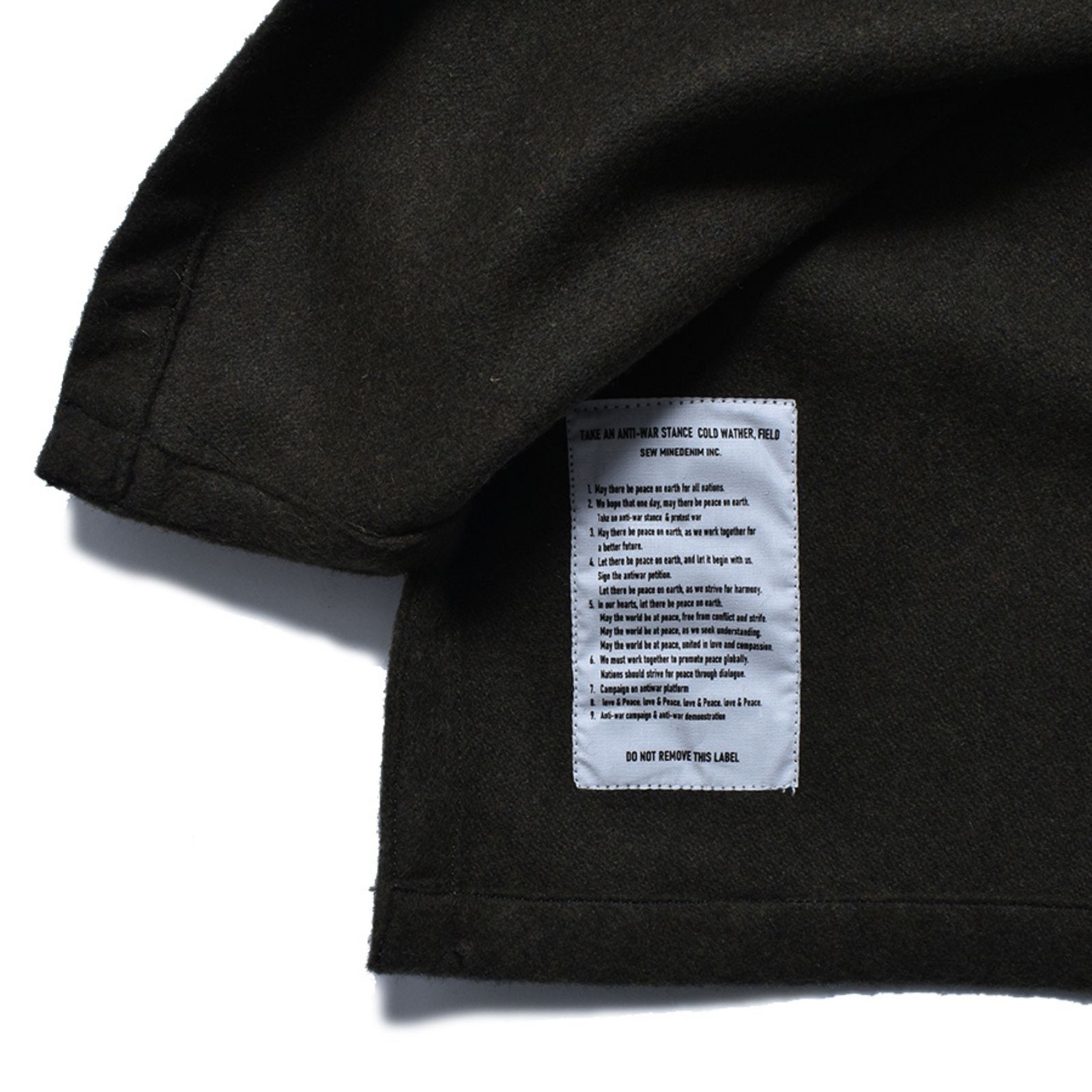 Wool Light Melton Pullover SH （KHA） / ウールメルトン プルオーバーシャツ （カーキ）｜2509-5003