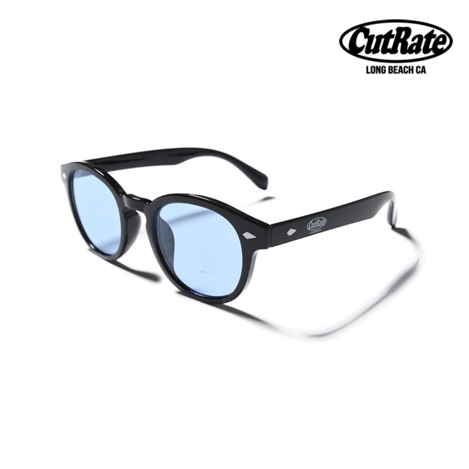 CUTRATE LOGO GLASSES (BLACK × BLUE) / カットレイト ロゴ グラシズ