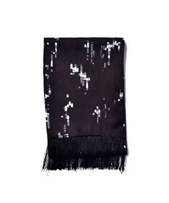 Spangle Print Silk Long Scarf
