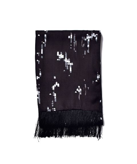 Spangle Print Silk Long Scarf