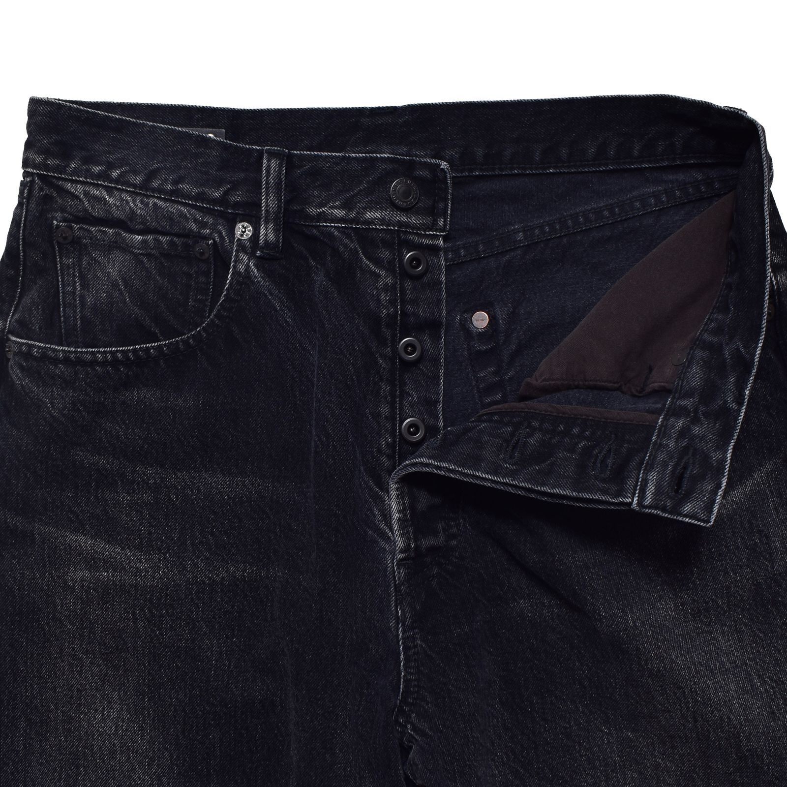 S.Wide Straight Cropped 5pocket USD （BKU）｜クロップド デニムパンツ （ブラック）｜2603-1002