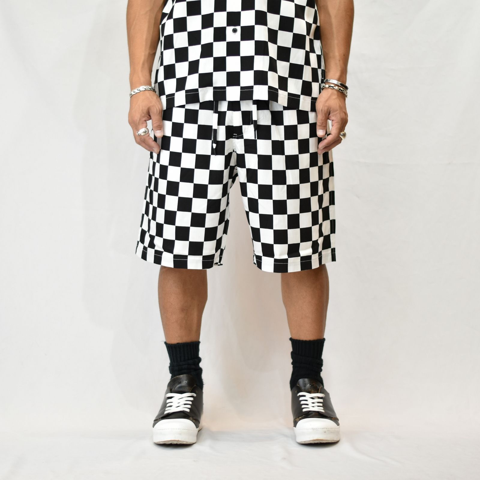 MINEDENIM - CU.Denim Checker flag Surf Shorts (WPT) | chord online