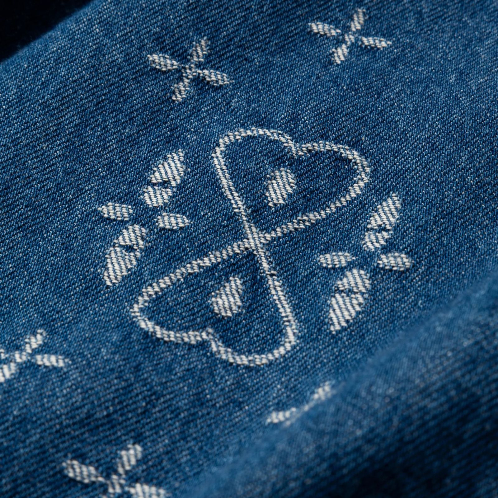 CROSS PATTERN JACQUARD DENIM SWINGTOP (INDIGO BLUE)｜クロス ジャガードデニム スイングトップ｜CL-26AWCRS001