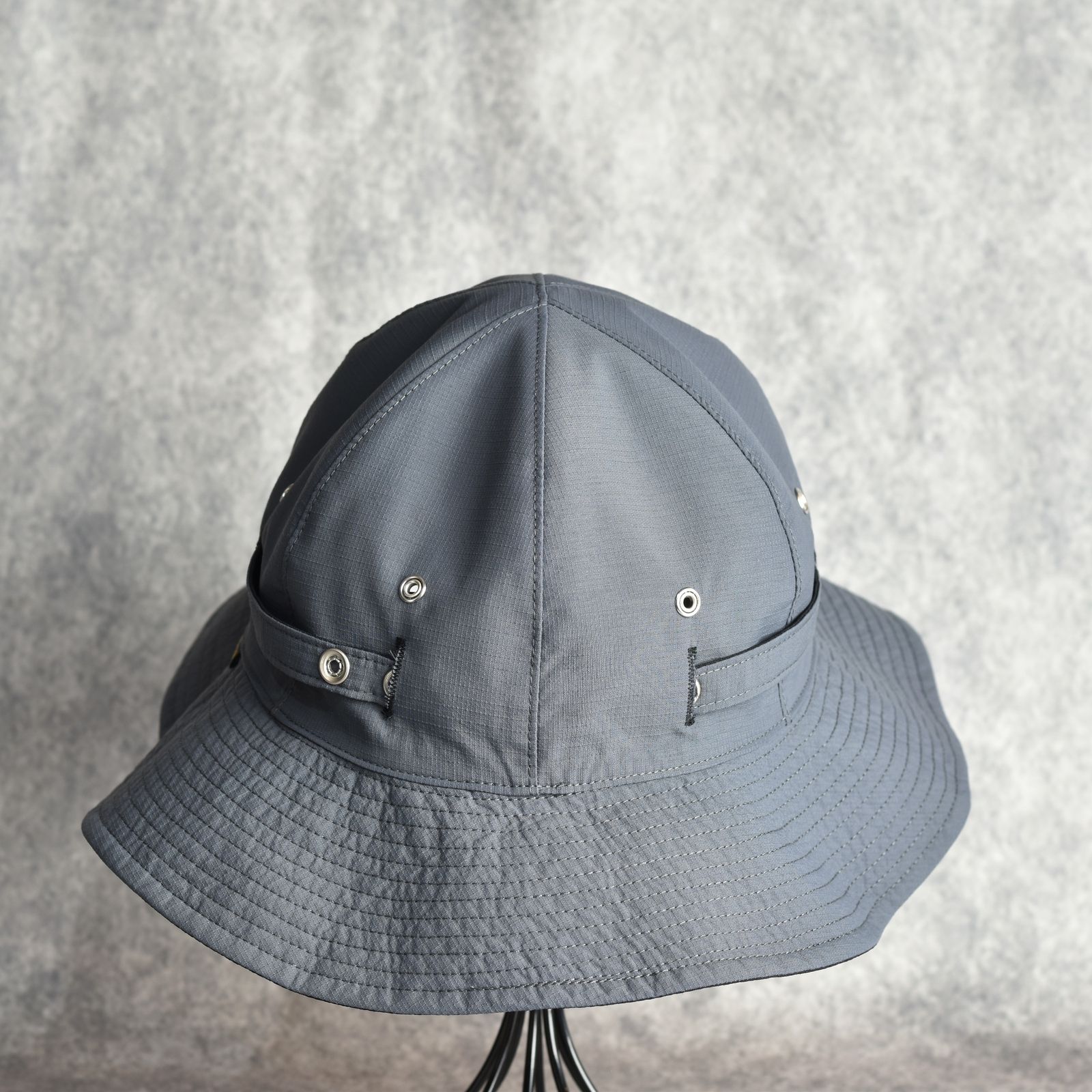 Double Face Sun Hat "NOVA" (BLACK＋GRAY) / ダブルフェイス リバーシブル サンハット