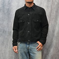 Sheep Suede Trucker JKT （BLK） / シープスエード トラッカージャケット  （ブラック）｜2509-8003