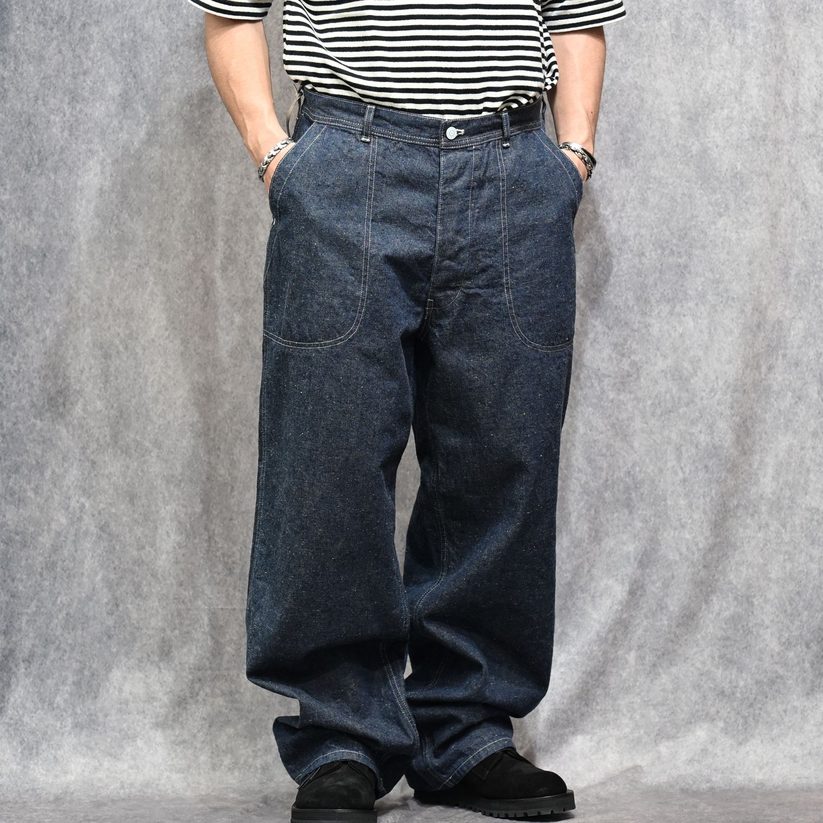 USN DENIM TROUSERS （ONE-WASHED） / USネイビー デニムトラウザー （インディゴ） 2026SS-PT4-YT