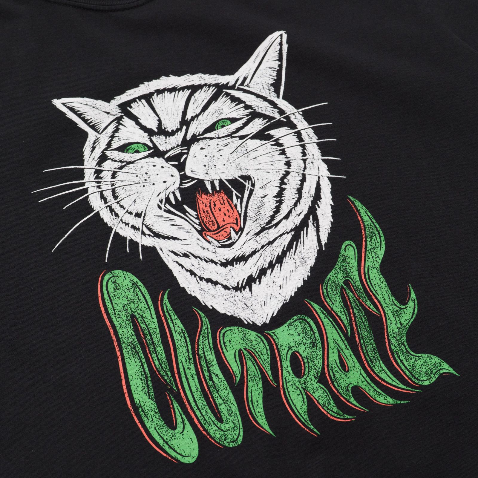 CAT TEE TEE (BLACK)｜キャット プリントTシャツ｜CR-26SS013