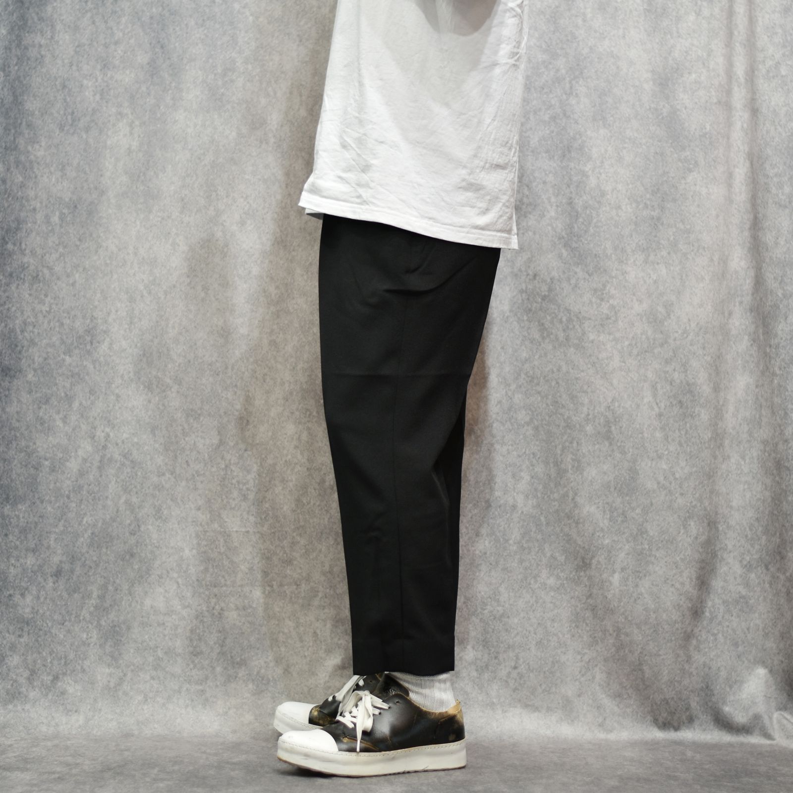 VINTAGE TYPE CROPPED SLACKS (BLACK)｜クロップド スラックス｜CL-26SS055